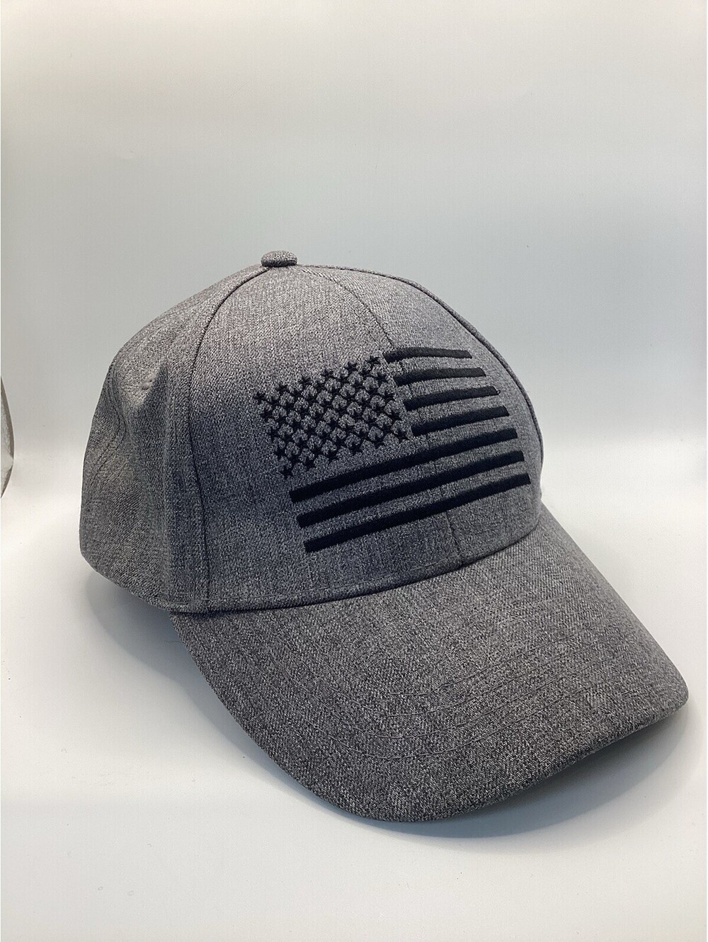 Pugs Gray American Flag Baseball Style Hat 1 Size Fits All Adjustable Strap Back